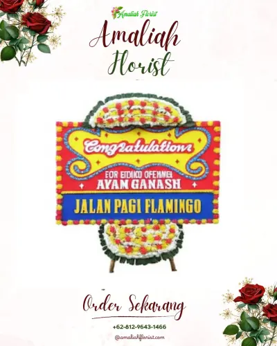 Bunga Papan Congratulation di Salembaran Jati